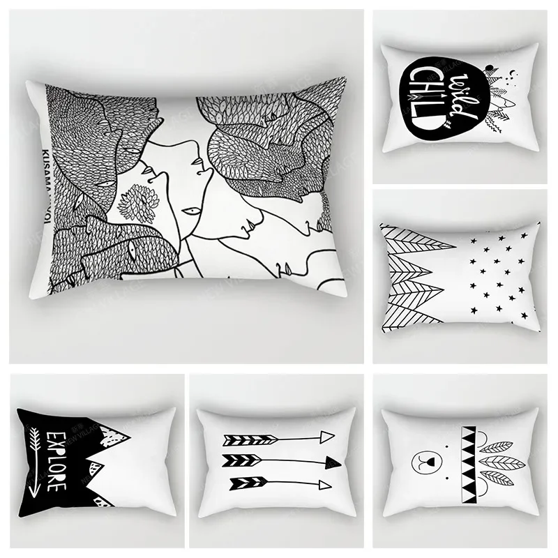 

Декоративная подушка в скандинавском стиле, украшение для дома, размеры 30*50, искусственная подушка в стиле бохо, размеры 30x50 см, 40x60x40, наволочка с растениями