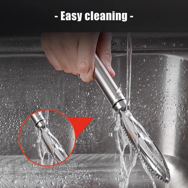 Stainless Steel Fish Scale Remover Fish Scales Graters Scraper Scaler Brush Scraping Scales Device Cleaning Tool
