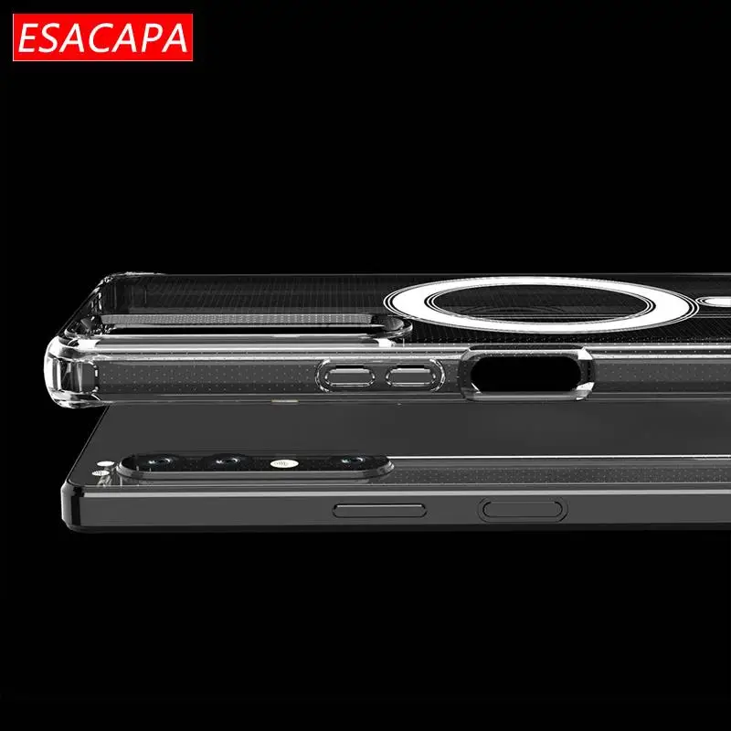 MagSafe Magnetic Shockproof Transparent Phone Case with Wireless Charging