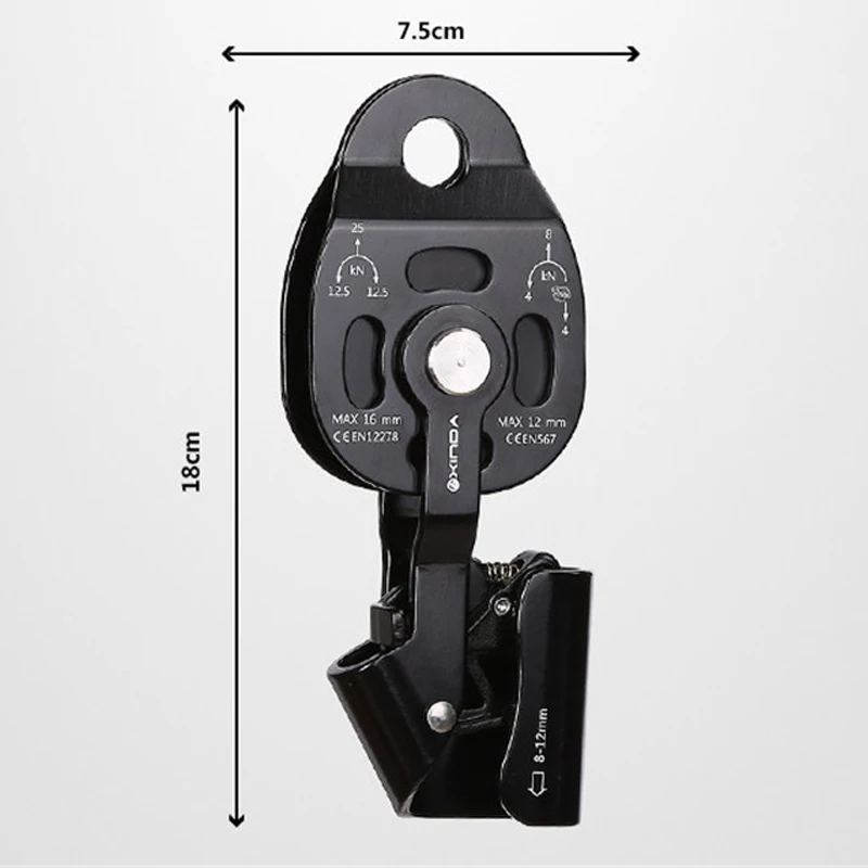One-way Pulley Lifting Heavy Objects Pull-up Tool Super Light Device Ascenders Lifter Drag Lifting Equipment u type swivel pulleys