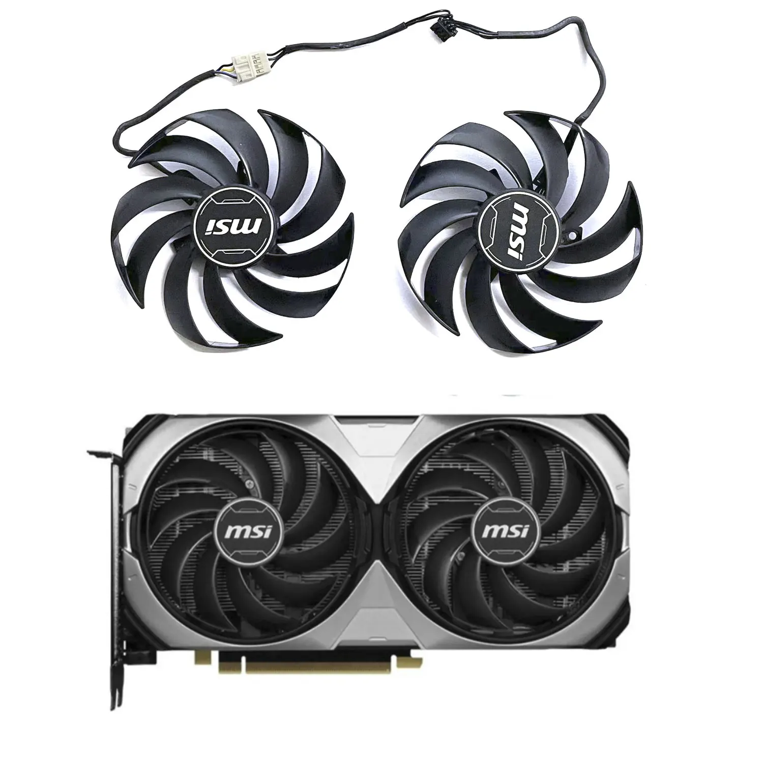 

Original 4PIN 95MM PLD10010S12HH RTX4070 GPU fan for MSI games GeForce RTX 4060 Ti 4070 Ventus 2X graphics card cooling