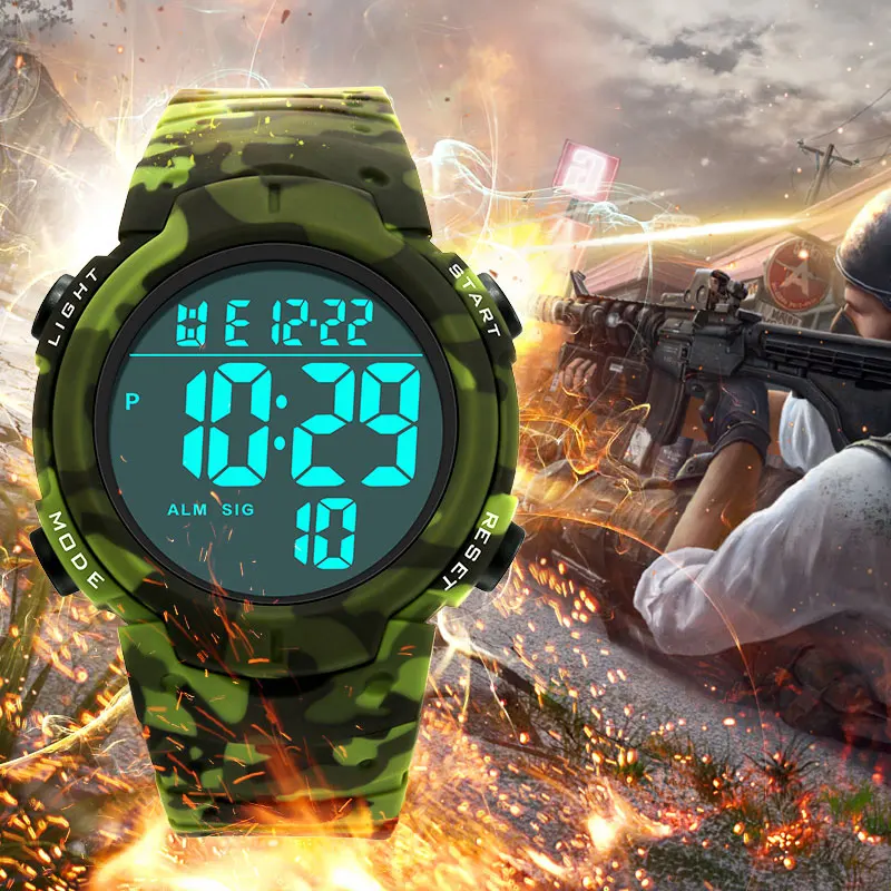 

SYNOKE Outdoor sports watch Army Wristwatch Men Digital Watch Big Dial Watches Led Waterproof For Male Reloj Hombre Dropshipping