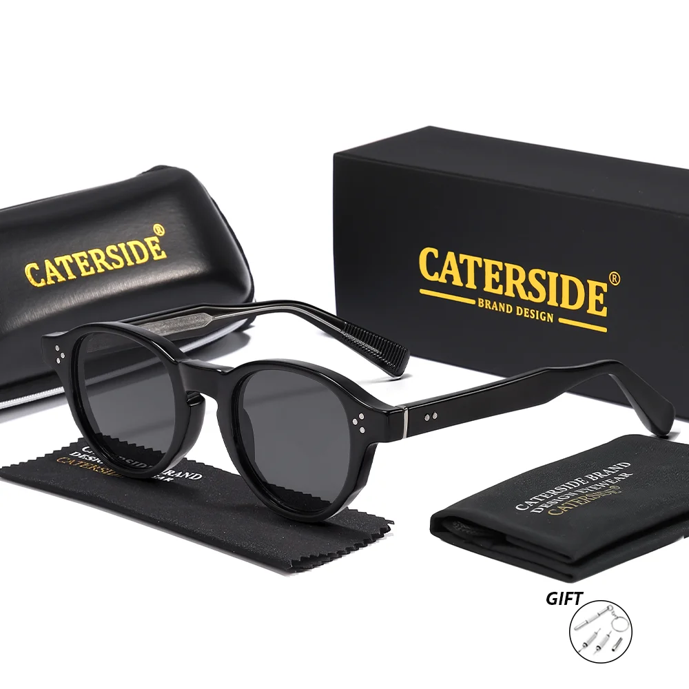 CATERSIDE Neue optische Outdoor-Sonnenbrille für Herren, individuell anpassbare runde Gläser, verschreibungspflichtige Brillen, Retro-Reise-Sonnenbrille für Damen – Detail 7