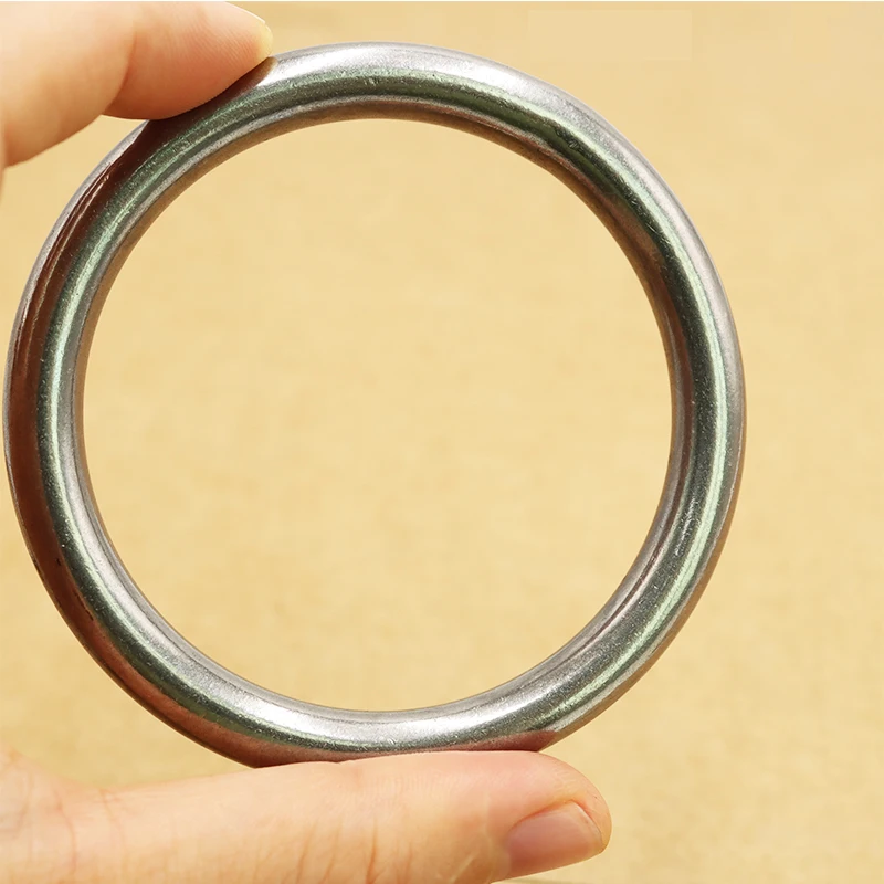 Orings 304 Stainless Steel Seamless Circular Round Ring Smooth Solid O Ring Rigging Marine Boat Pet Yoga Hanging O-ring