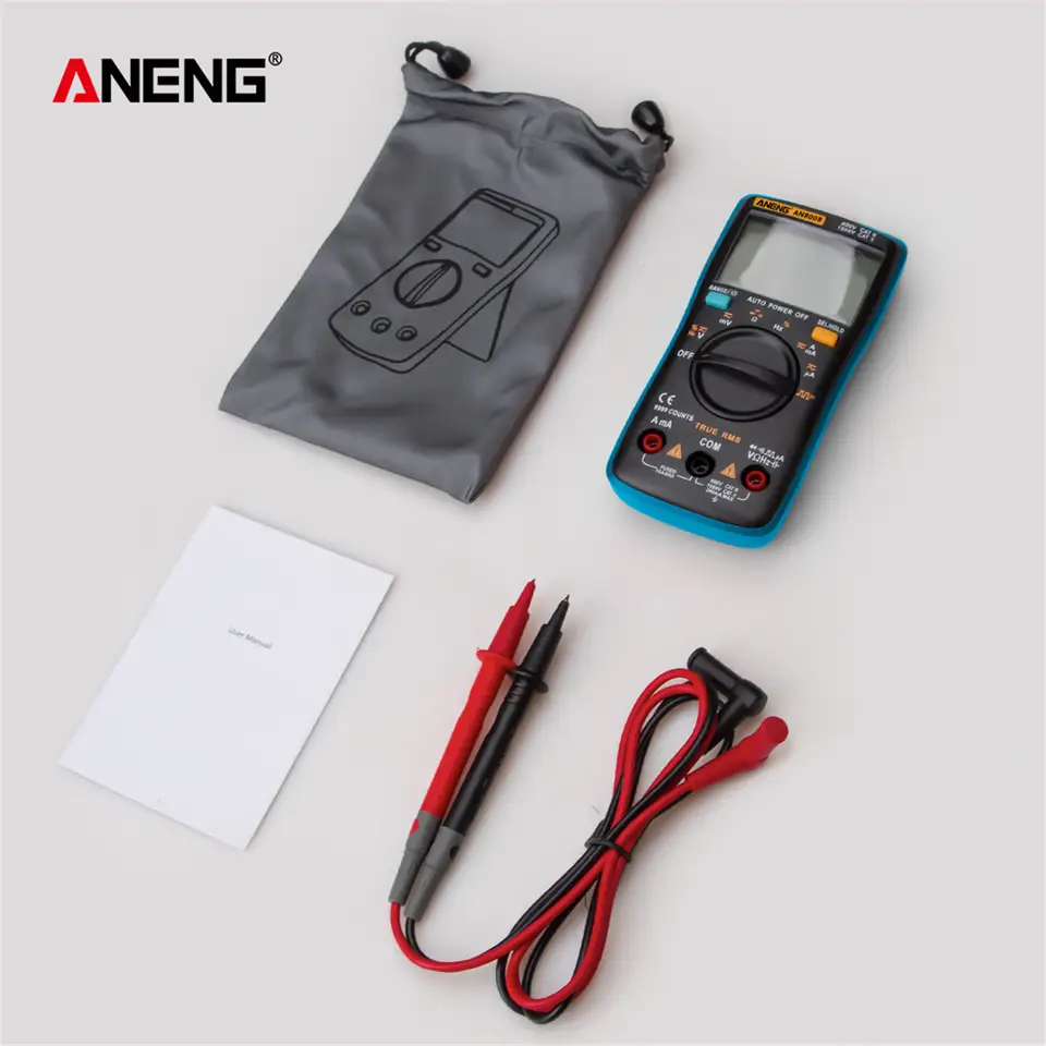 ANENG AN8008/AN8009 Mini Digital Multimeter Rm 409b Double Fuse Auto-range Medidor EléctricoTrue-RMS Transistor Capacitor Teste image 15