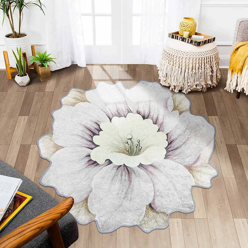 Modern Fresh Irregular Flower Carpets for Living Room Sofas Decoration