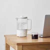 Olayks Pot de santé 0.6L bouilloire électrique multifonctionnelle Portable Mini théière isolation automatique ragoût marmite électrique 6