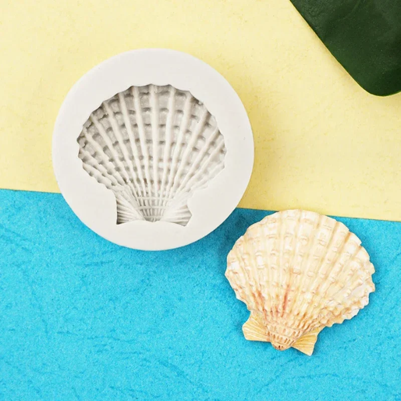 1PC 3D Ocean Themed  Silicone Fondant DIY Cake Decorating Seashell Starfish Coral Cupcake Baking Mold Chocolate Baking Tool Set