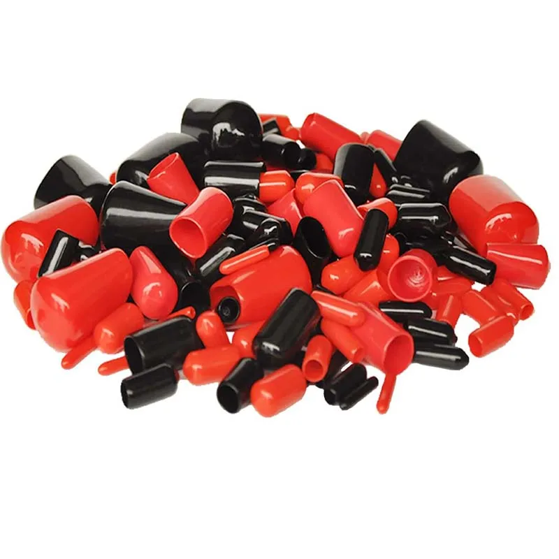 50pcs 3-25mm PVC Vinyl Sealing Cap Rubber Hose End Cap Silicone Plug Silicone Sleeve Protective End Cap Seal Assortment Kit