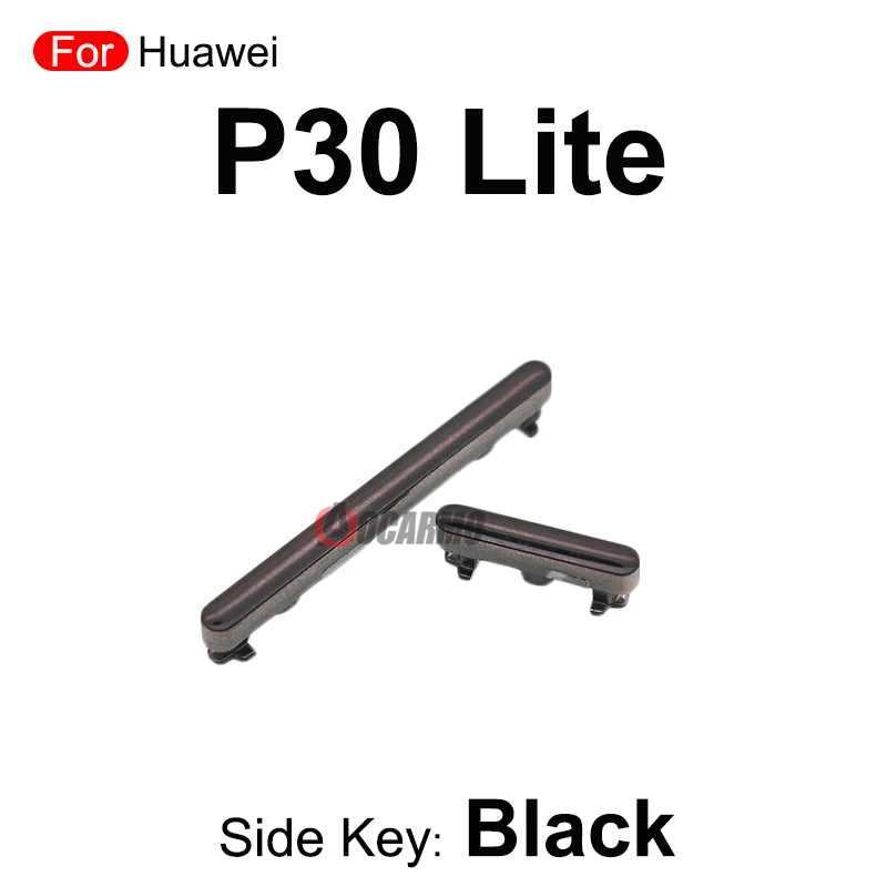 화웨이 P30 라이트용 블랙 블루 화이트 전원 켜기/끄기 볼륨 버튼 측면 키 교체 부품