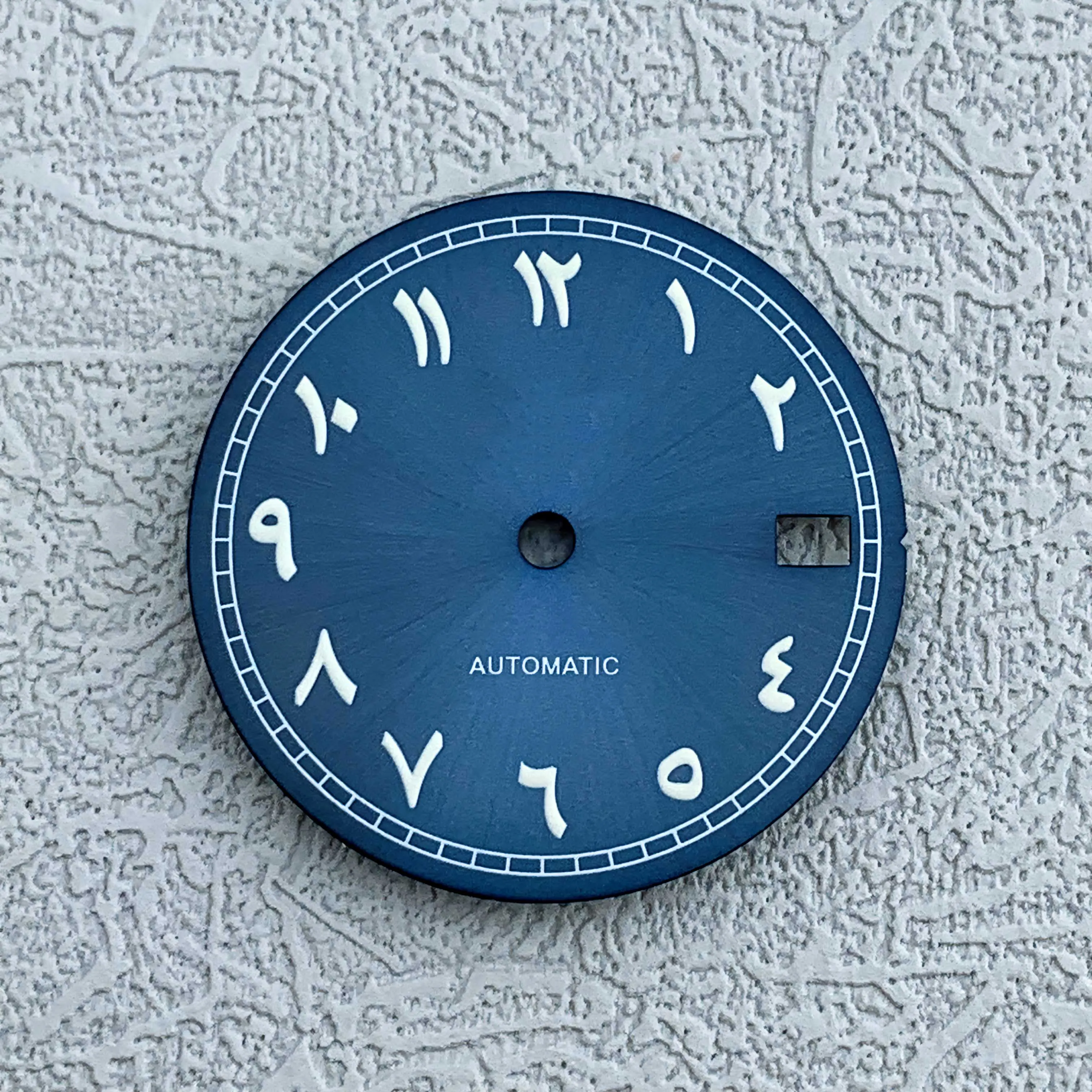 28.5mm Arabic numeral with logo dial, green illuminated dial suitable for NH35/NH36 movement watch accessories, men's watches