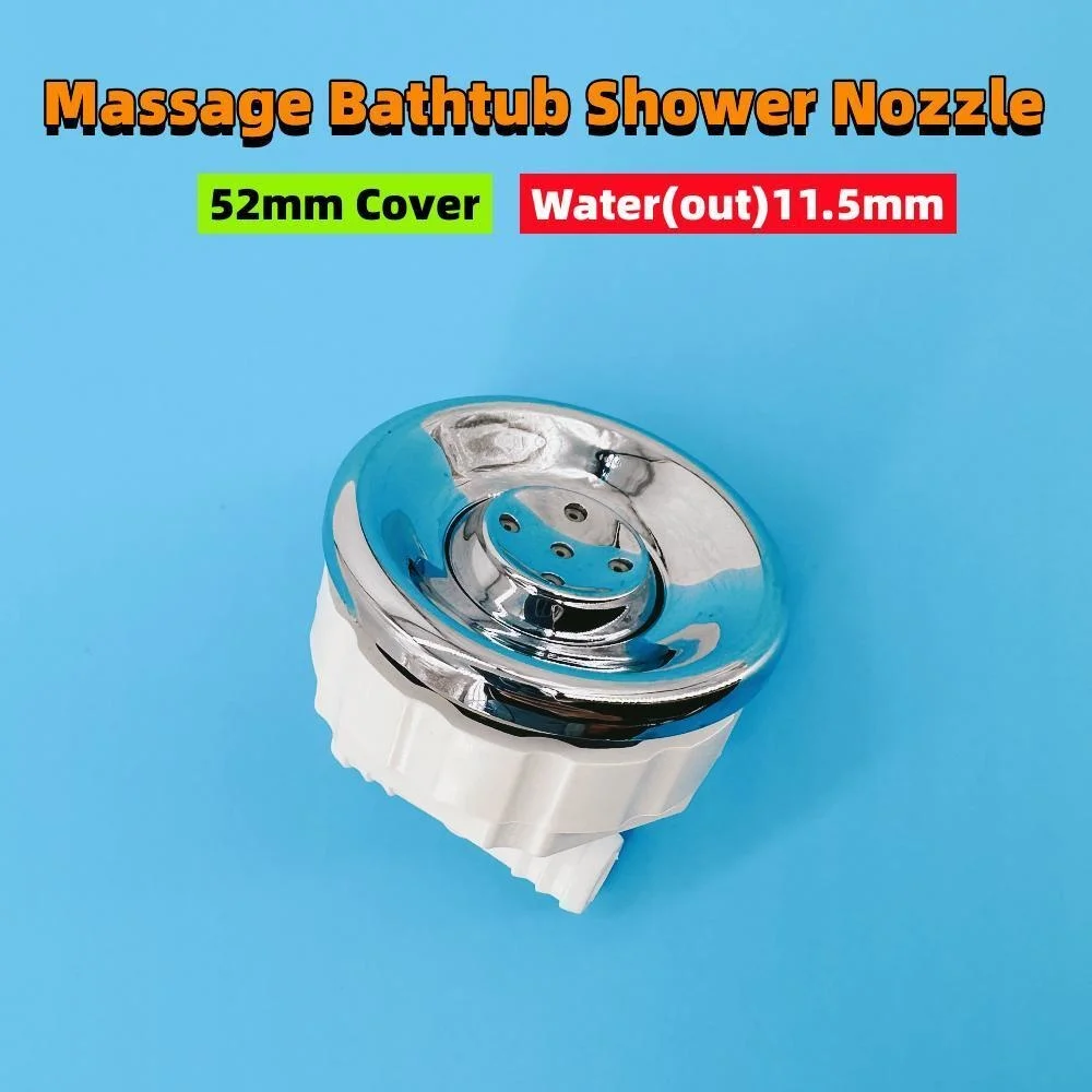 52mm Cover 11.5mm Water Massage Bathtub Shower Jet Nozzle ABS Cover Round Five-hole Needle Nozzle Nylon Base Bathtub Jet