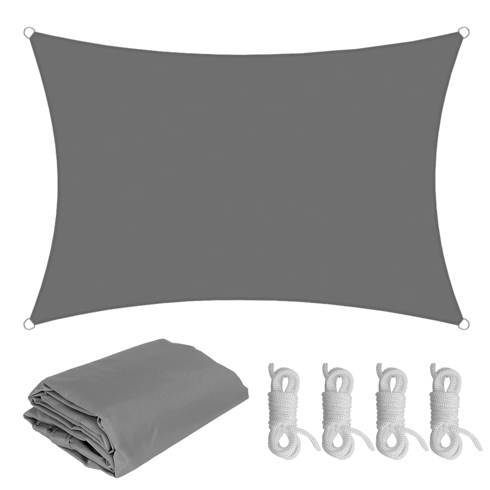 

Rectangular For Garden Patio Swimming Pool Sun Shelter Shade Sail Awning Camping Shade Cloth Sunshade Protection Waterproof