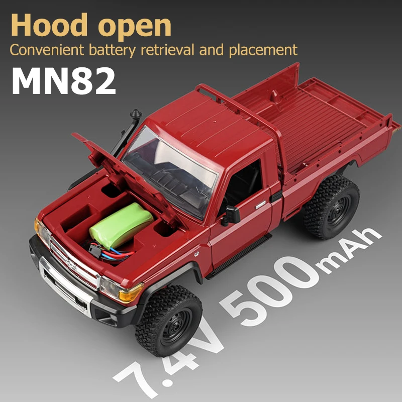 MN82 1:12 Full Scale MN Model RTR Version RC Car 2.4G 4WD 280 Motor Proportional Off-Road RC Remote Control Car For Boys Gifts 6