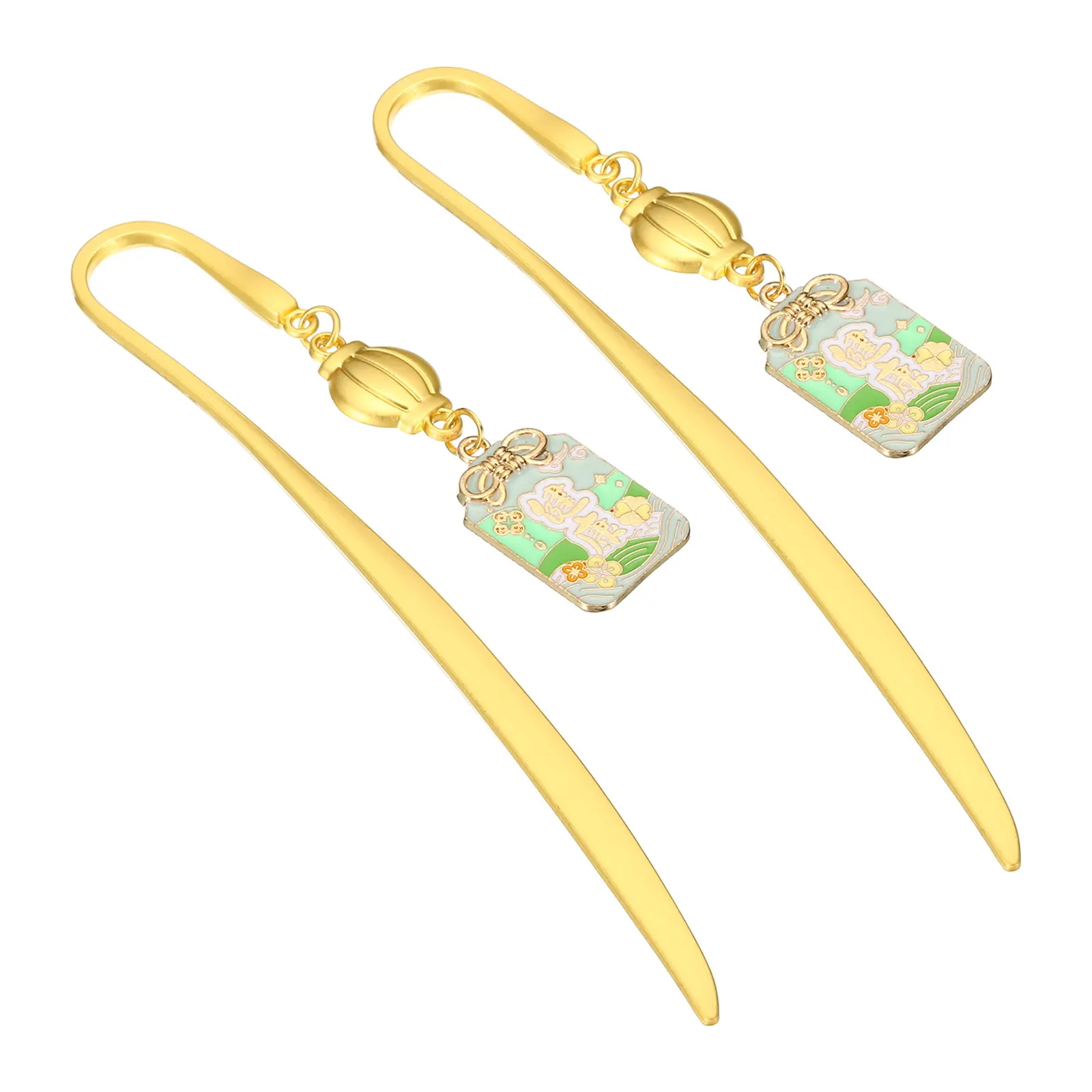 

2Pcs 5.51"x0.79" Creative Bookmark Metal Page Holder Clip Hands Free Reading Book Opener for Graduation Christmas Birthday Gifts