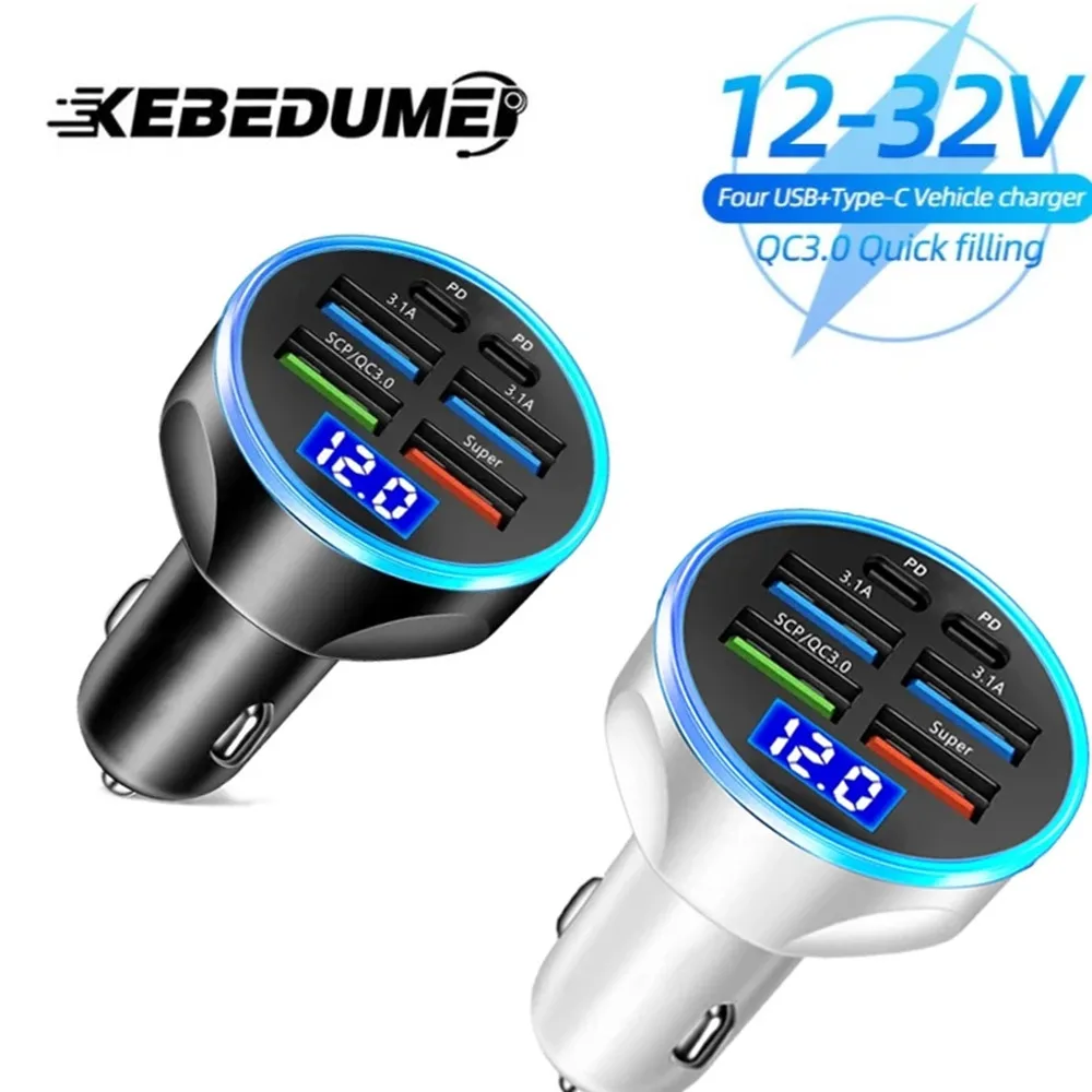    PD QC3.0 ޴ , CŸ, 6 Ʈ, 66W, ڵ SUV Ʈ