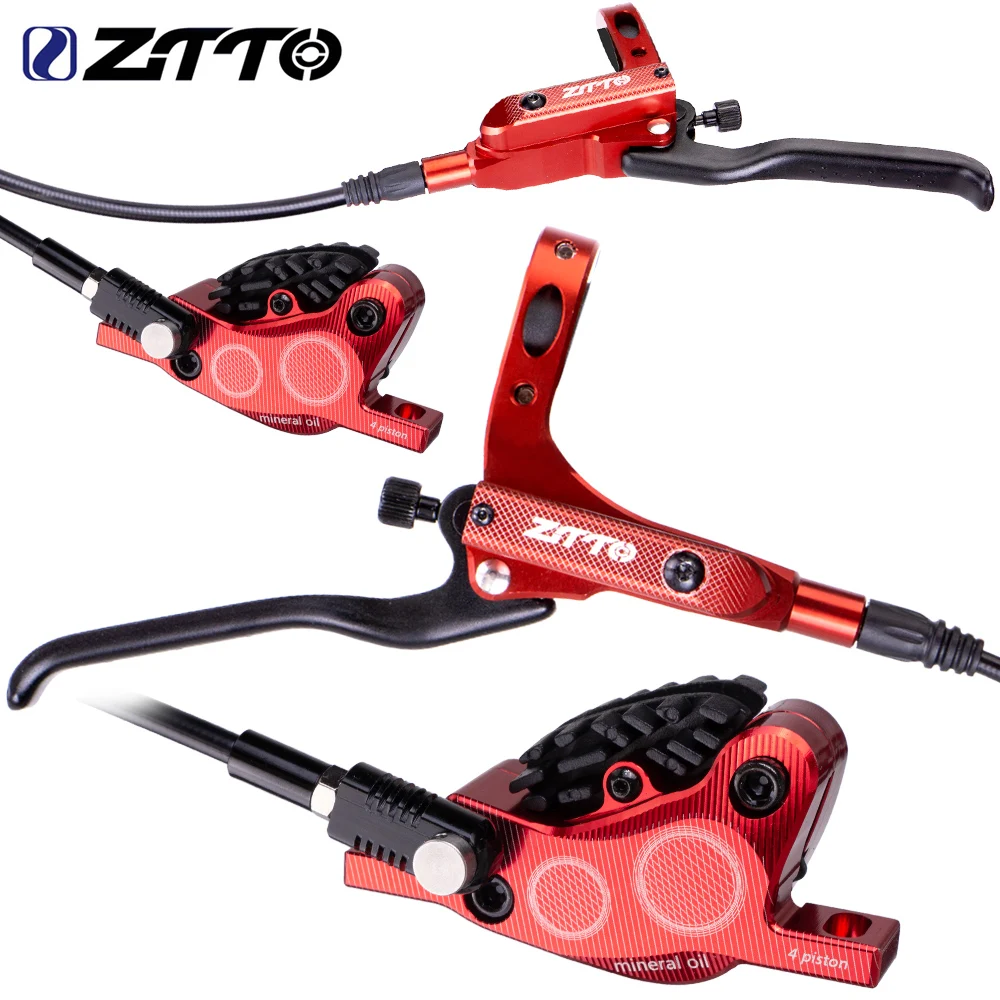 ZTTO MTB 4 Piston Bicycle Hydraulic Disc Brake M840 With Cooling Pads