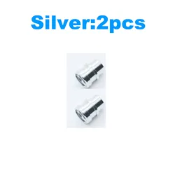 3D Printed Resin Earphone Sound Hole with Tuning Mouth and Earbud Tube (Silver 2 pcs)