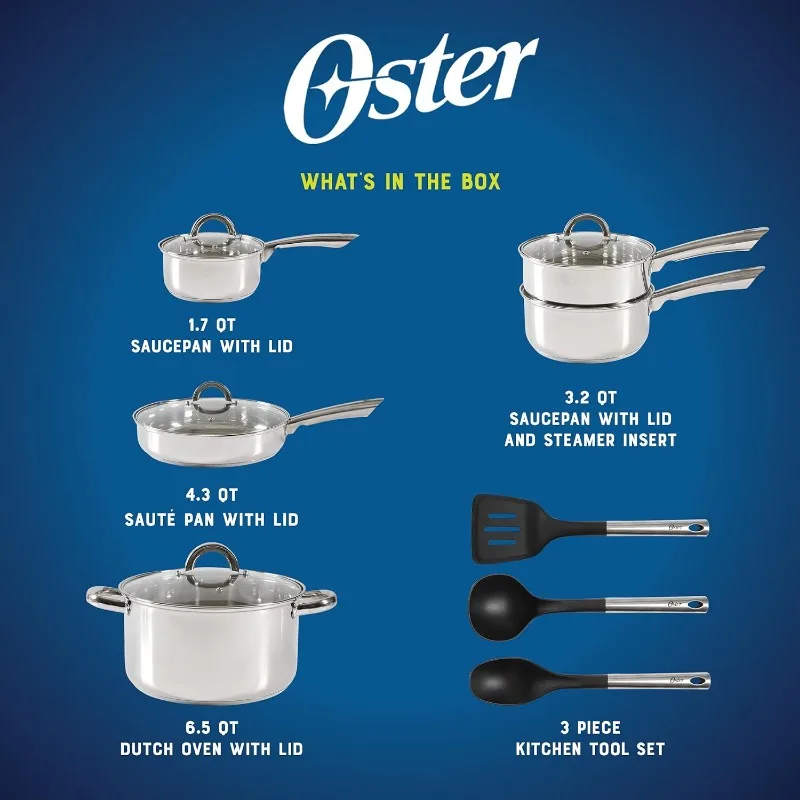 Oster 3 qt. Stainless Steel Steamer Pot with Lid