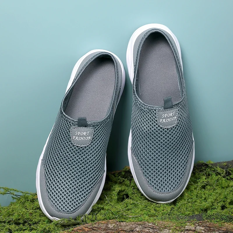 Casual Shoes MAEDEF Summer Outdoor Anti-slip Men Mesh Breathable Soft Comfortable Flat-bottomed Slippers