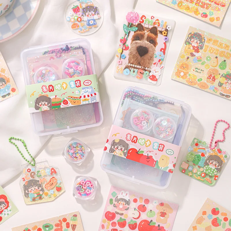 

2SETS/LOT Guka sequins series markers photo album decoration sticker