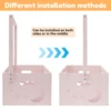 Wood Baby Shower Storage Basket Portable Newborn Baby Basket Decorative Baby Storage Crate with Handle for Boys Girls New Parent 2