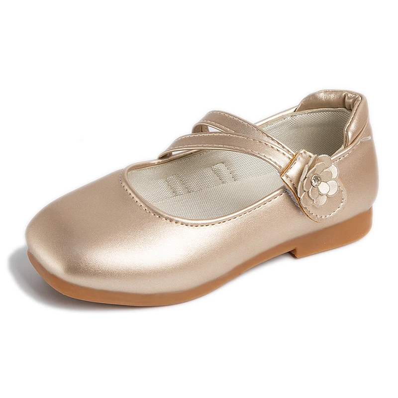 Kids Flats Kids Shoes Princess Girls Shoes Kids Leather Shoes For Medium Big Girl Children Casual Flats Floral Flowers For Wedding Birthday