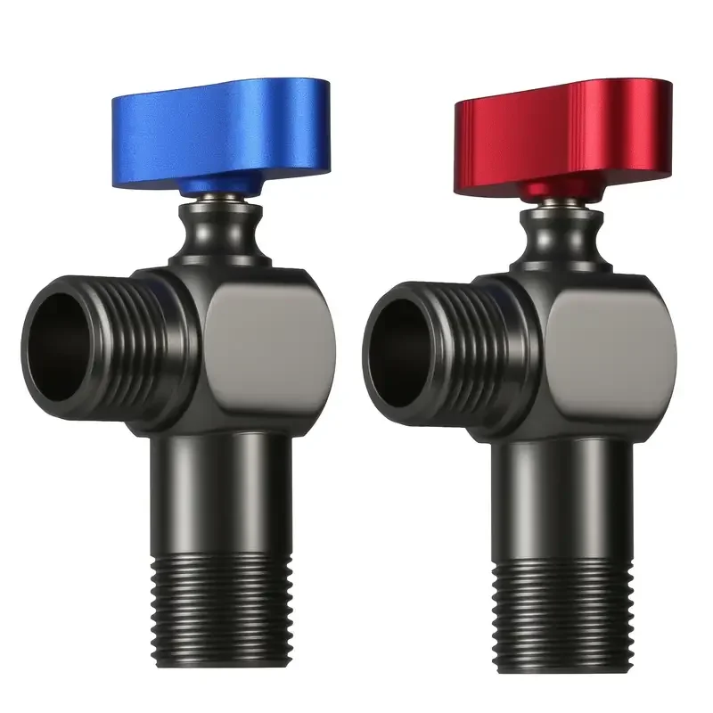 Brass Heavy-Duty Ball Valve with 4-Point Threaded Connection - High Flow, Unobstructed, Clear Heating, Red Handle