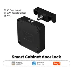 Bluetooth - Enabled Keyless Smart Cabinet & Drawer Lock with APP Control (Black)