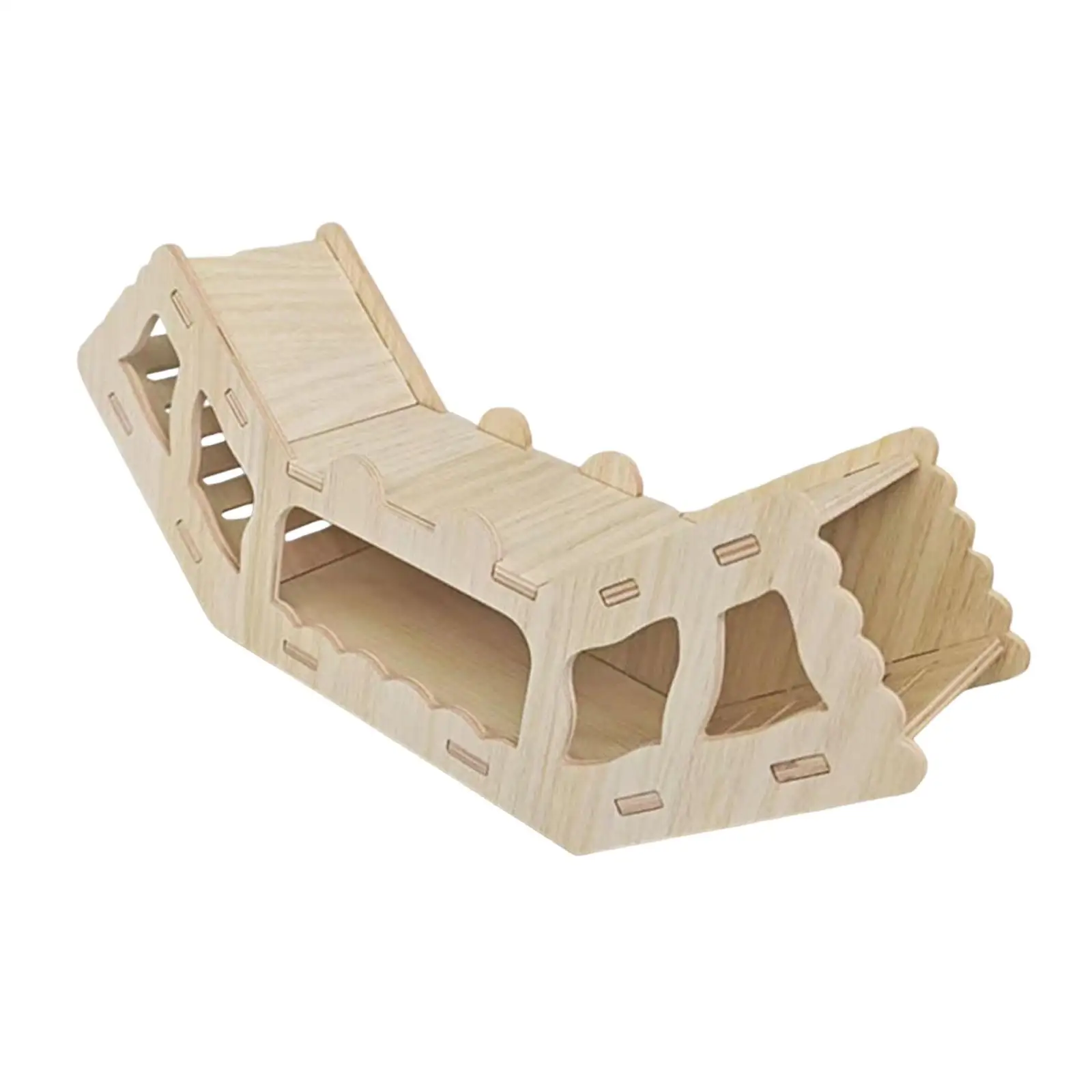 Wooden Hamster Burrow Climbing Hideaway Multi Chamber Design for Cage Landscape Decor Versatile Hiding Space Wooden Hamster Burrow Climbing Hideaway Multi Chamber Design for Cage Landscape Decor Versatile Hiding Space