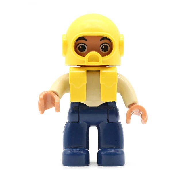 Big Size Action Figures City Princess Policemen Family Building Block Doll Character Accessory Toys Assembly Children Kids Gift Aquanaut