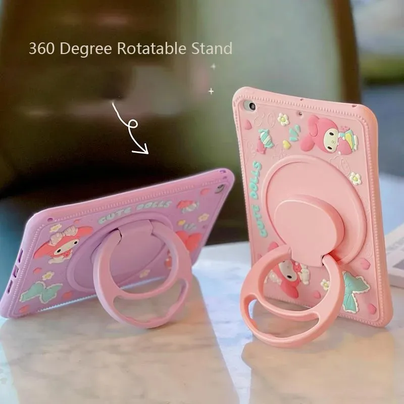 Cartoon Melody Stand Tablet Silicone Protective Case