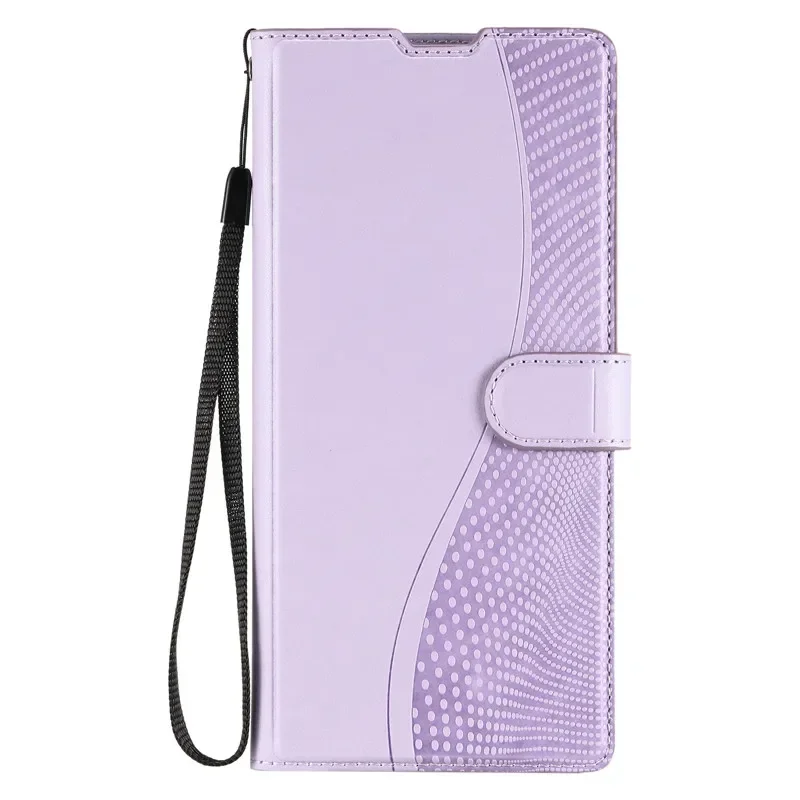 Leather Wallet Flip Cover Case with Magnetic Closure and Shockproof Protection