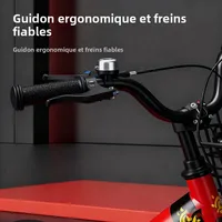 Grande roue clignotante rouge pour enfants, vélo pliant, voiture jouet poussette de 2 à 8 ans, pédale de vélo, Style dossier, jouet d'activité amusante 3