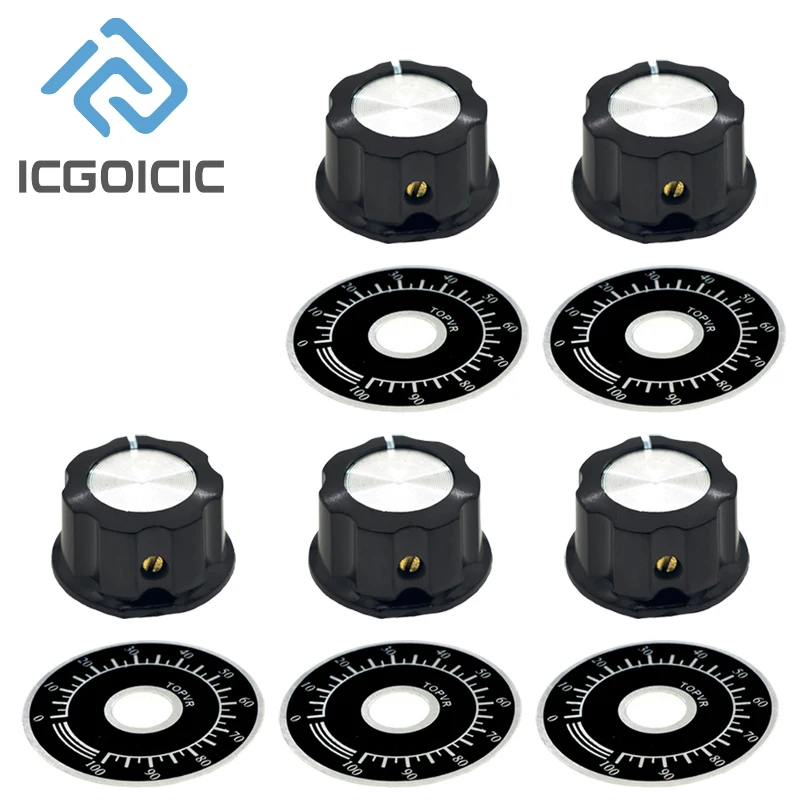 Hat 10 Set Hat With dial potentiometer potentiometer knob dial numerals sheet +MF-A03