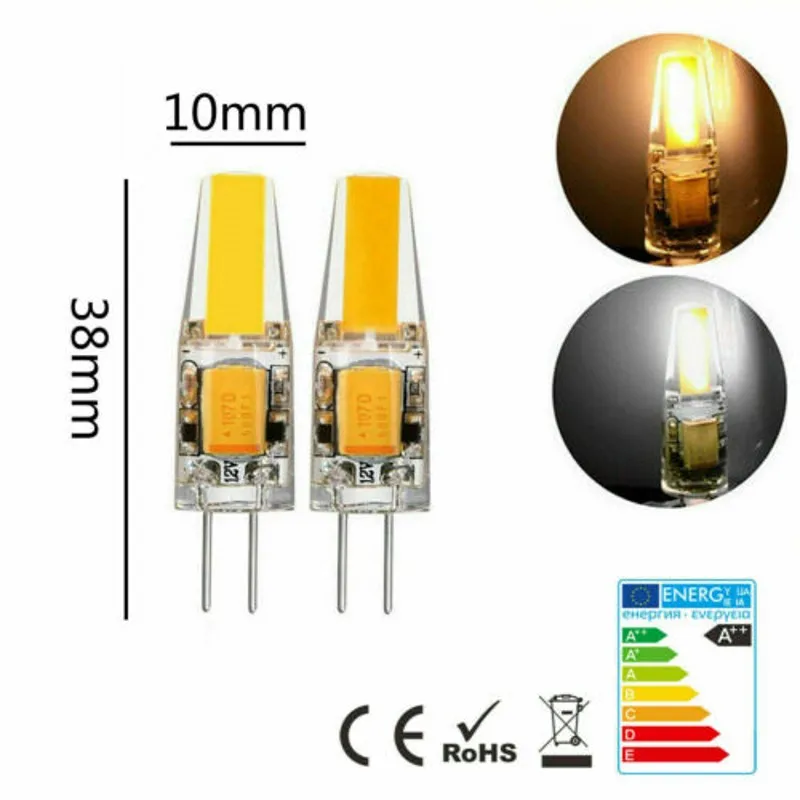 10PCS Dimmable Mini G4 LED COB Lamp 6W Bulb AC DC 12V 220V Candle Lights Replace 30W 40W Halogen for Chandelier Spotlight