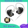KZ Decet HiFi Wired Earphones 10 Unit Dynamic Monitoring Earphones 3.5mm -2-pin Adjustable Cable Custom Earphones 1