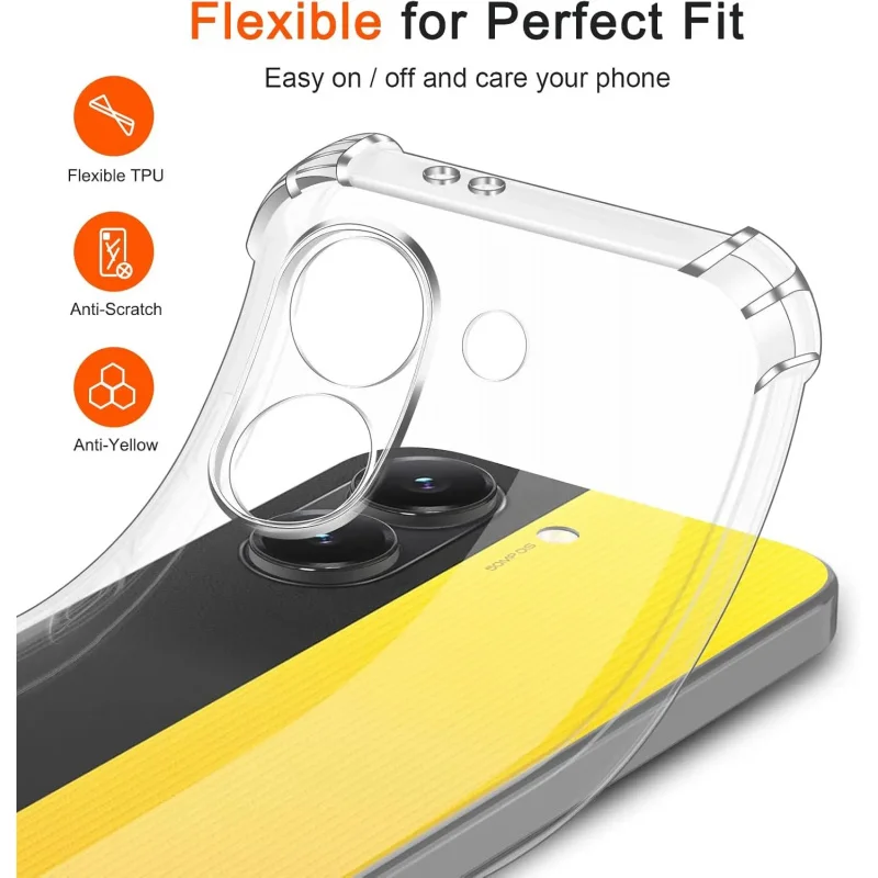 Reinforced Clear Soft TPU Phone Case with Camera Protection