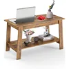 Coffee Table, Rustic Coffee Tables for Living Room, Outdoors, Home Office, Bedroom, Wood Living Room Tables wi 1