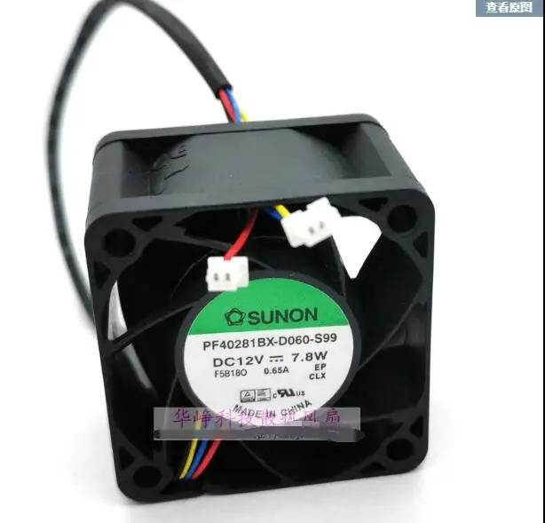 

SUNON PF40281BX-D060-S99 DC 12V 7,80 W 40x40x28mm 4-проводной вентилятор охлаждения сервера