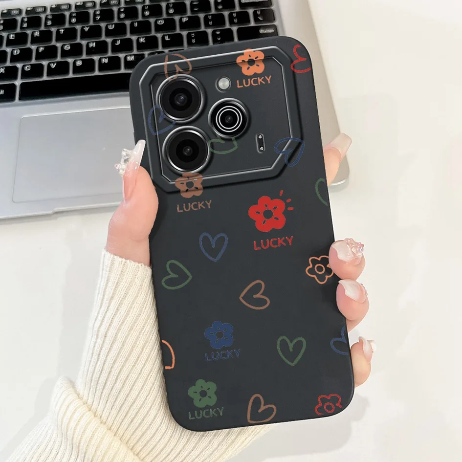 Stylish Fashion Pattern Square Lens Protective Soft Cover - 6.78 5G Phone Case