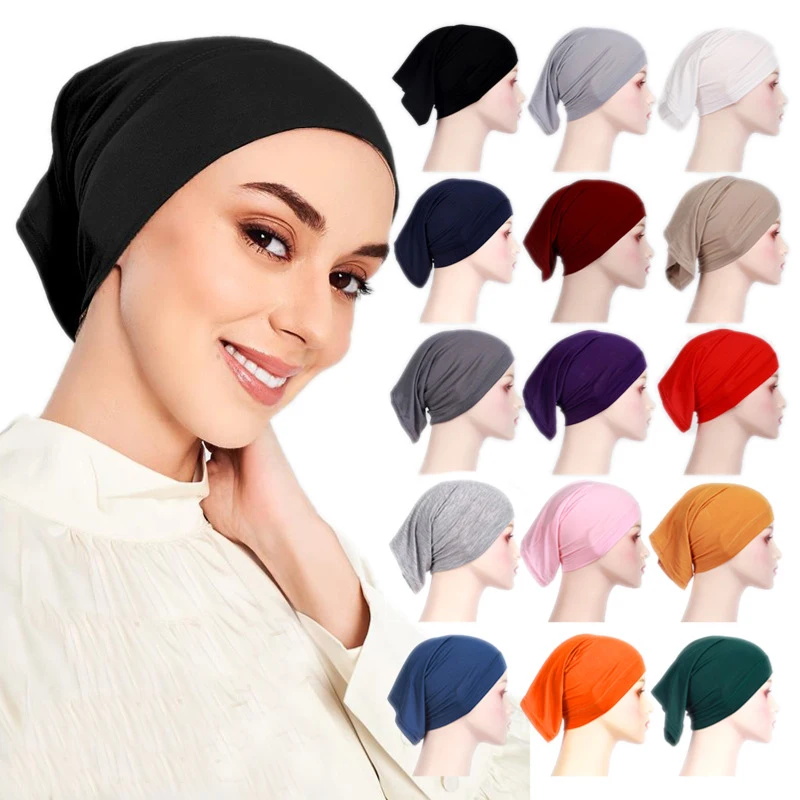 

Ramadan Women Muslim Underscarf Head Cover Muslim Headscarf Inner Hijab Caps Islamic Headwrap Ninja Hijab Scarf Hat Cap Bonnet