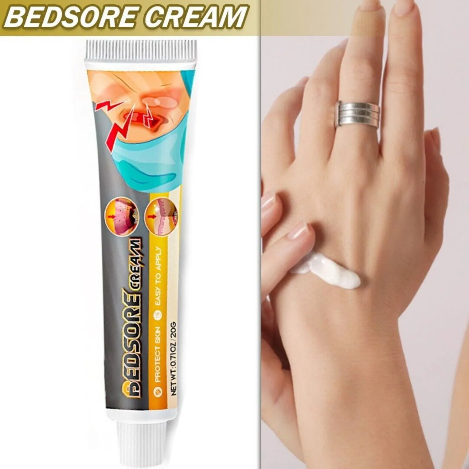 Bedsore Treatment Cream Pressure Sore Ulcer Skin Rot Necrotic Repair Ointment Bed Sore Wound Healing Decubitus Feet Care Gift