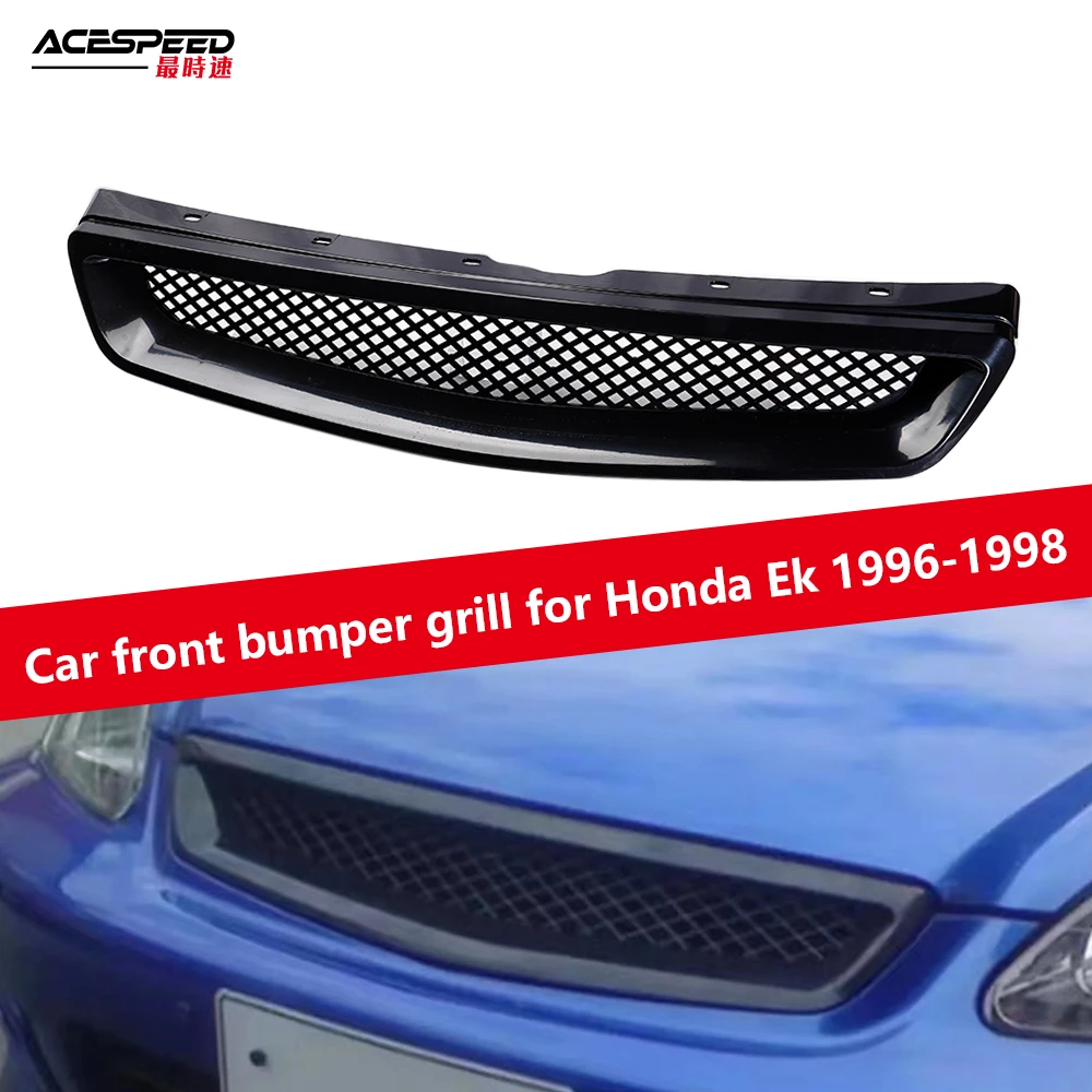 JDM Car Front Bumper Mesh Hood Grille Fit For Honda 96 98 Civic EK EJ ...