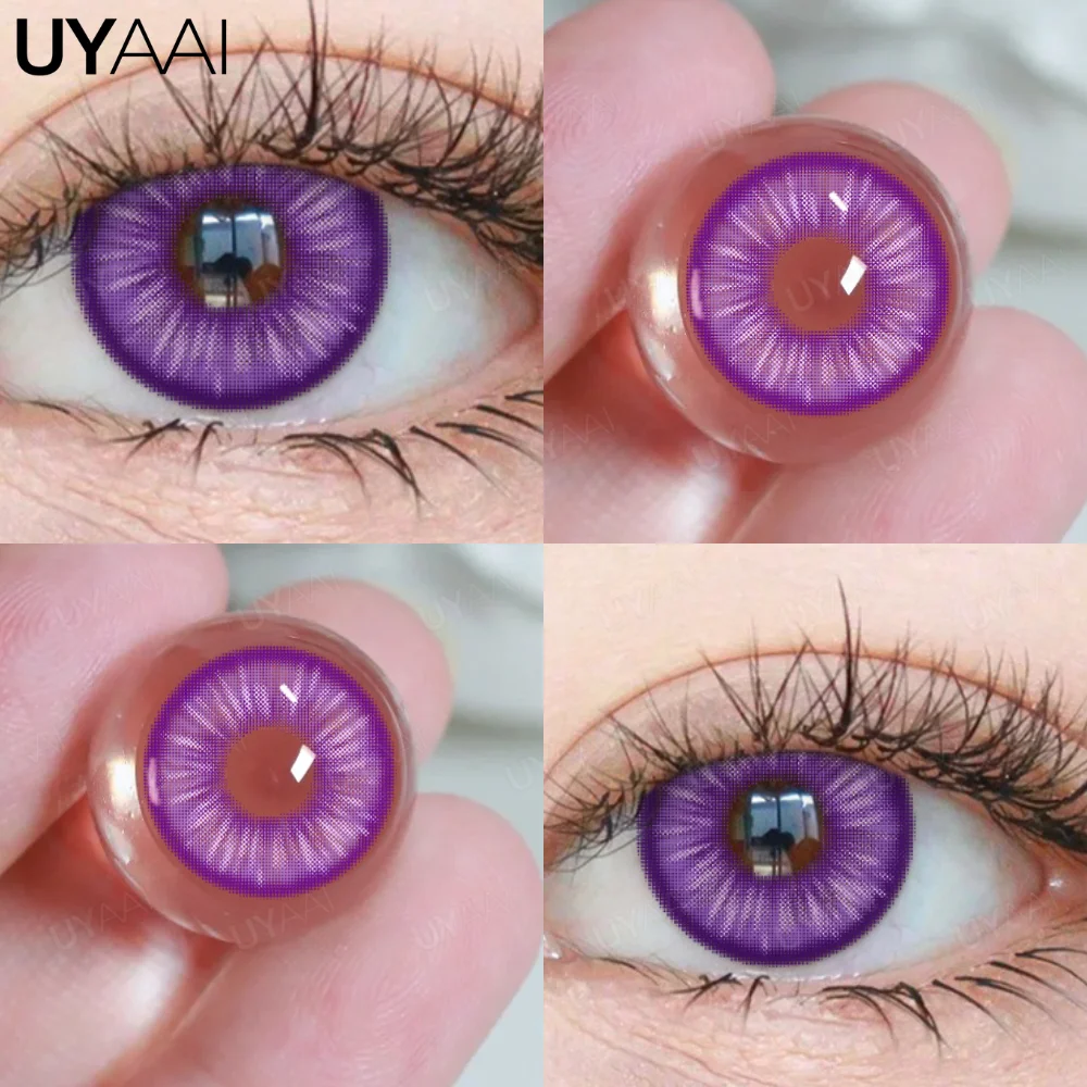 Vibrant Purple Halloween Eye Contacts - Anime Style Color Lenses