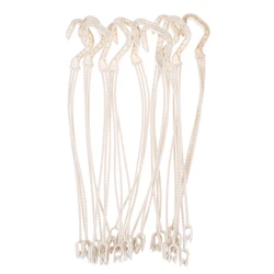 Set of 10 Decorative Garden Basket Hanging Chains (White)