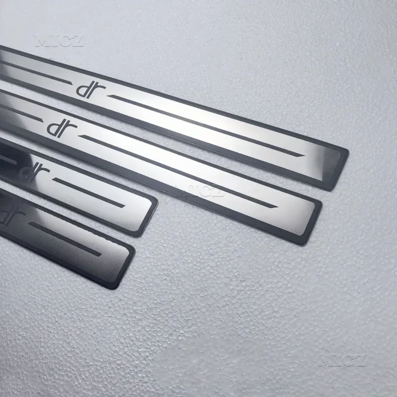 For Chery Dr 4.0/5.0/6.0 Accessories Stainless Steel Auto Door Sill Scuff Plate Anti-Kick Pedal Trim Protect -