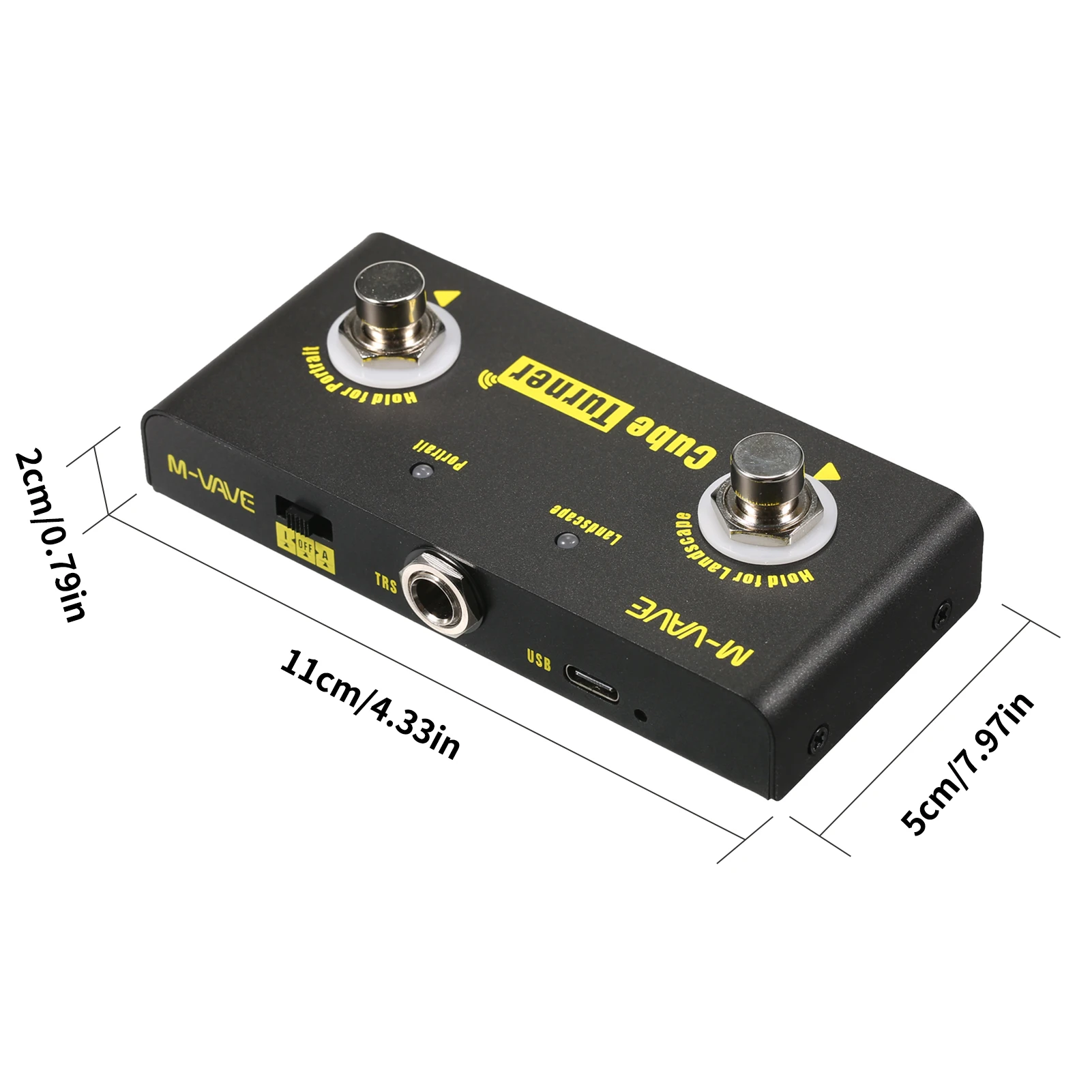 M-VAVE Cube Turner Wireless Page Turner Pedal Rechargeable Music Sheet Supports Looper Compatible with Android iOS
