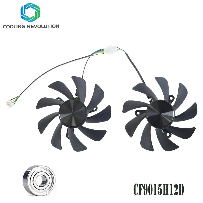 Substituição Placa Gráfica Fan para Lenovo Video Card Ventilador de Refrigeração Cf9015h12d 12v 4-pin Ball Rtx2060 Rtx 2070 87 Milímetros