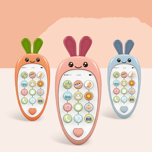 Baby Phone Toys Bilingual Telephone Teether Music Voice Toy Early Educational Learning Machine Electronic Children Gift Baby Toy 4